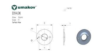Preview: Drückerrosette D50, t2, d20mm