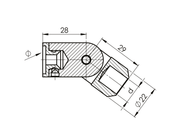 Querstabhalter mit Gelenk