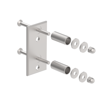 Preview: Wandflansch AISI304, 120x60x51/40x40x2mm