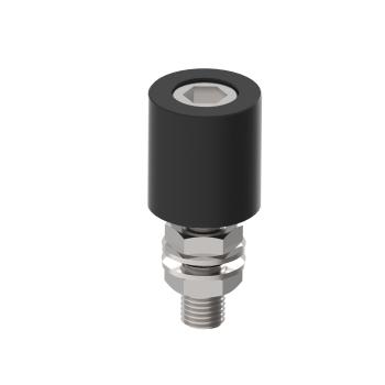 Nylon-Führungsrolle, schwarz Zn, D42mm, black