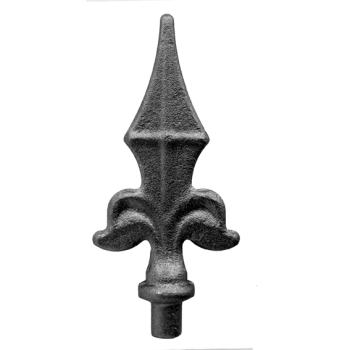 Preview: Geschmiedete Zierspitze h130, b60, n12mm