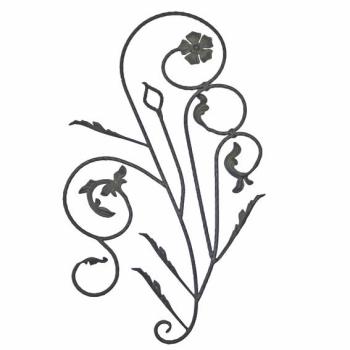 Preview: Zierornament - links h1120, b680, P/111-D12mm