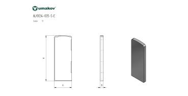 Endkappe für Aluprofil AL/0005-S-E