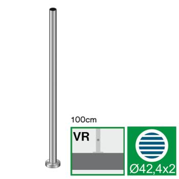 Preview: Rostfreierpfosten , VK-schlic AISI304, D42,4/H1000