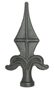 Preview: Geschmiedete Zierspitze h80, b42, n=D15mm