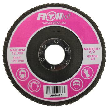 Preview: Lamellenschleifkörper für Stahl, D125, d22,2, t8,3 mm, P40