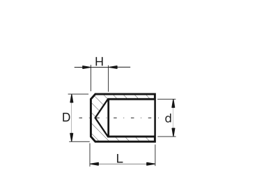 Endkappe für Füllstab