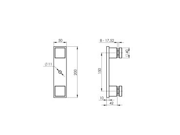 Seitenverankerung für Glas