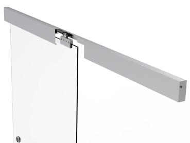 Glastür - Schiebetür System - Oberführung AL