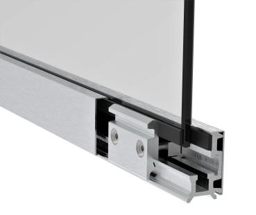 Preview: Laufschienenrohr für Glasschiebetür - Set 3m Elox,