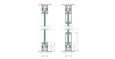 Preview: Laufschienenrohr für Glasschiebetür - Set 3m Elox,