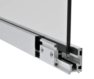 Laufschienenrohr für Glasschiebetür - Set 3m AISI