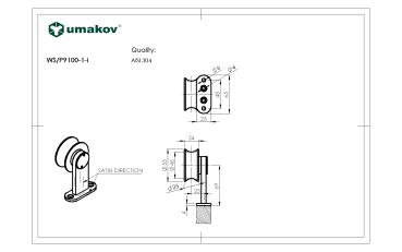 Preview: Laufwagen an Laufschiene - für Holzschiebetür AISI