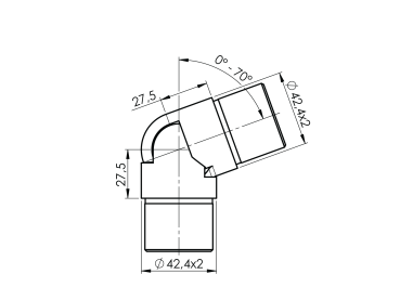 Gelenkverbinder verstellbar