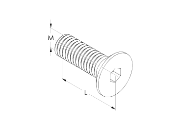 Preview: A-DIN 7991-A2 M8x50