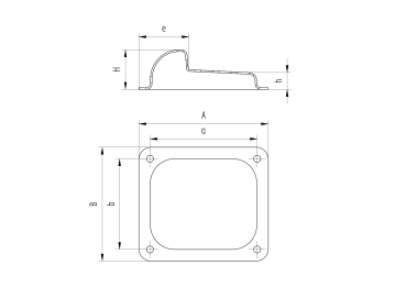 Mittelanschlag Zn, 120x100x42mm