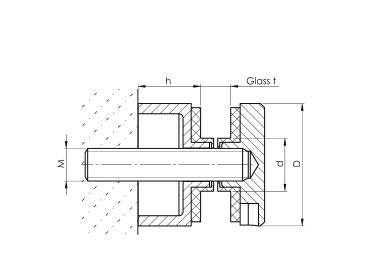 Glashalter Punkthalter Edelstahl rund | Sellon24
