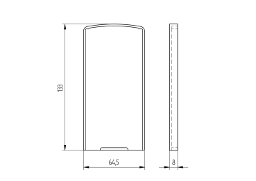 Preview: Endkappe für Aluprofil AL/0008-S-E und AL/0009-S-E