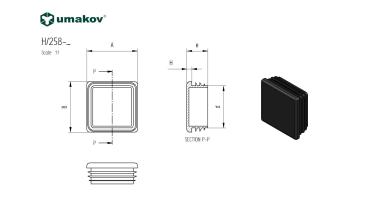 Endkappe für selbsttragenden Profil 80x80mm-PVC