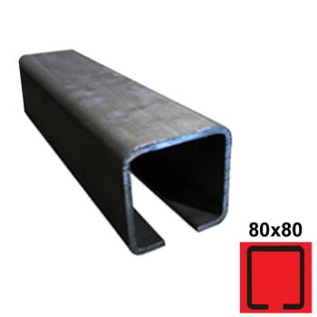 Preview: Eisenlaufschiene Fe, 80x80x5mm, L3m