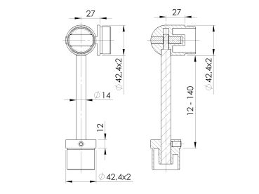 Gelenkverbinder stellbar