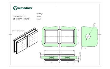 Preview: Glashalter, Zamak, T 8-10 mm