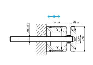 Glashalter Punkthalter Edelstahl rund | Sellon24