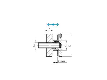 Glashalter Punkthalter Edelstahl rund | Sellon24