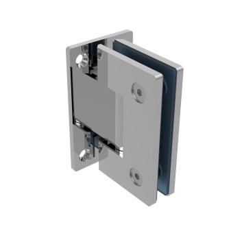 Glastürscharnier  +/- 90° - Montage Glas/Wand AISI