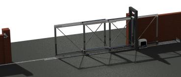 Teleskop-Schiebetor-System, max 15m, dreiteilig