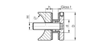 Glashalter Punkthalter Edelstahl rund | Sellon24