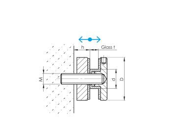 Glashalter Punkthalter Edelstahl rund | Sellon24