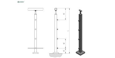 Preview: Pfosten, Oberverankerung - grade