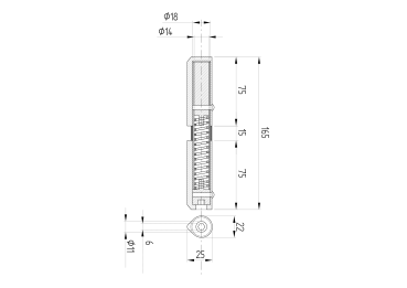Preview: Anschweißband 2-teilig D22, L165mm