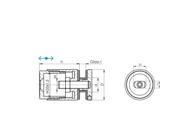 Glashalter Punkthalter Edelstahl rund | Sellon24