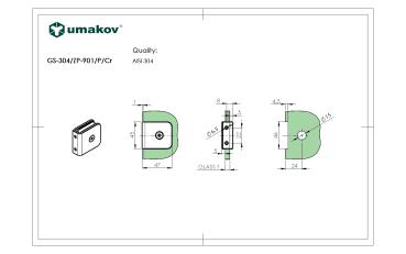 Preview: Glashalter, T 8-10 mm