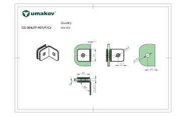Preview: Glashalter, T 8-10 mm