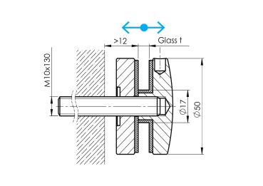 Glashalter Punkthalter Edelstahl rund | Sellon24