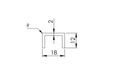 Handlauf für Glasscheibe AL