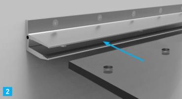 Preview: Aluminiumkanal dach profil +10°