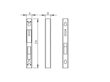 Preview: Kasten für Toranschlag universal 40x30, INOX