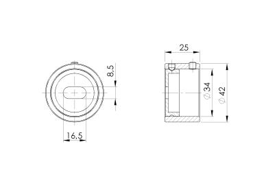 Preview: Wandflansch