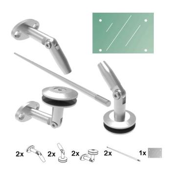 Preview: Vordachsystem, AISI 316, Satz mit Glass AISI316, M