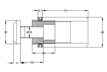 Preview: Glashalter Spider rotule AISI304