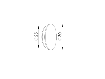 Preview: Endkappe für Aluminiumleiste 119x47 AL
