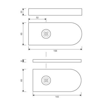 Schloss für Glastür AISI304 UV