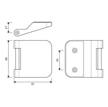 Preview: Glastürscharnier office Al