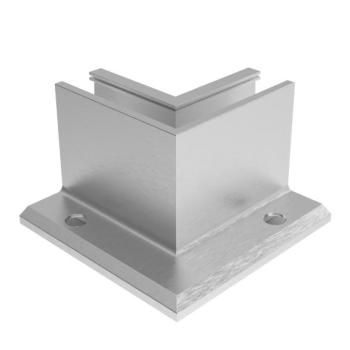 Ecke IN für Aluprofil mit Oberverankerung AL/ELOX/