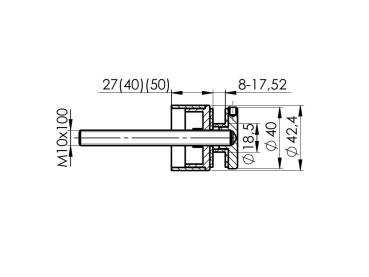 Glashalter Punkthalter Edelstahl rund | Sellon24