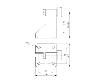 Preview: Torstopper zum Aufschrauben, Zn